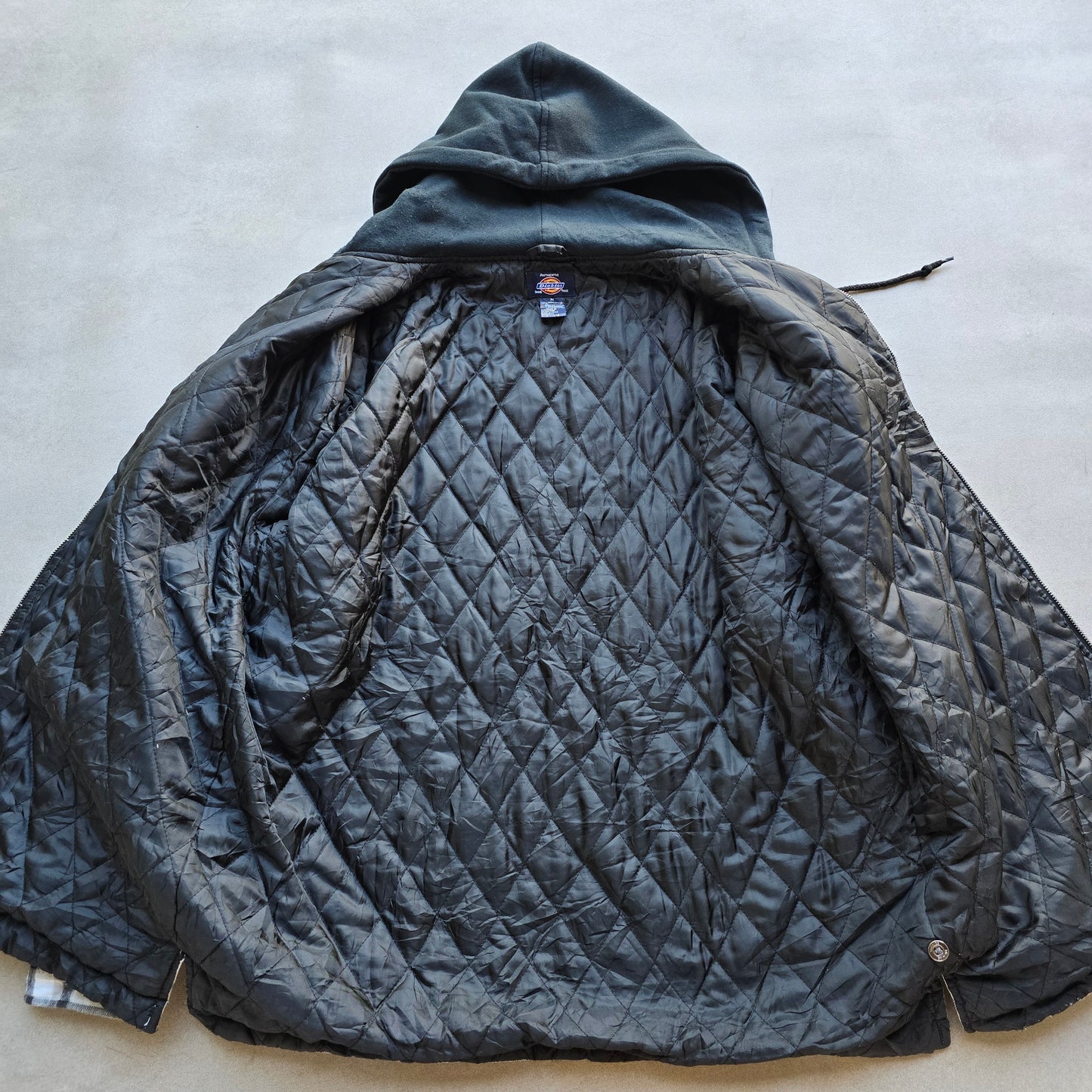 Vintage Dickies Flannel Plaid Hooded Jacket - M/L