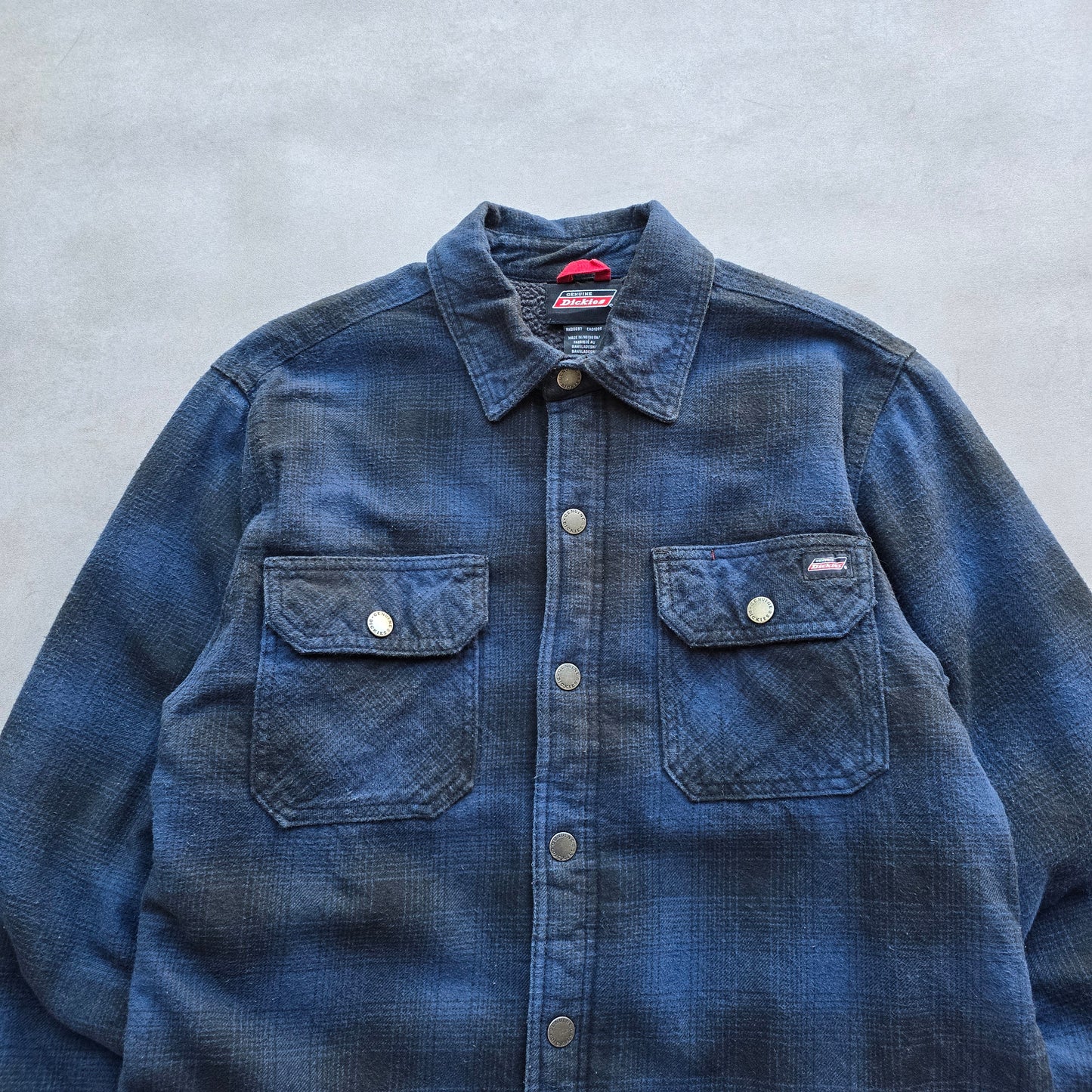 Dickies Heavyweight Sherpa Fleece Lined Flannel Jacket - M