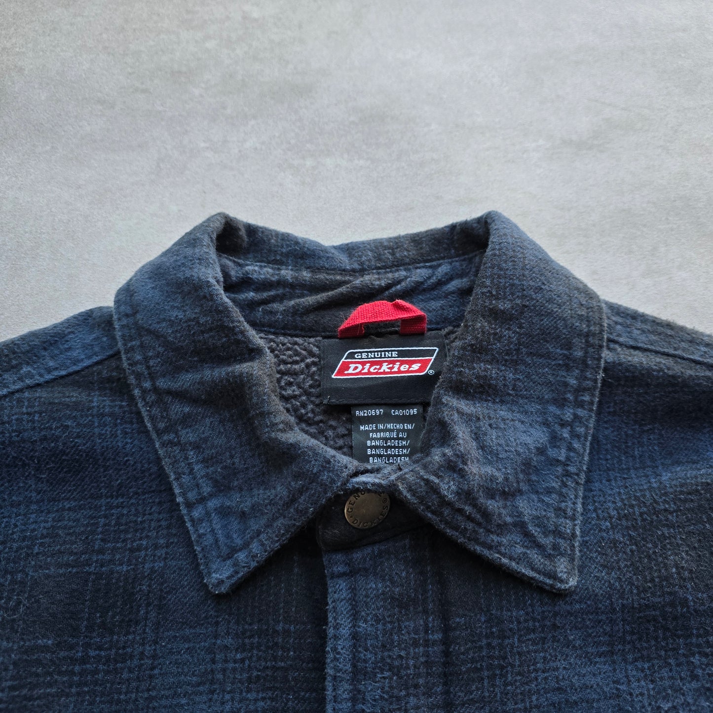 Dickies Heavyweight Sherpa Fleece Lined Flannel Jacket - M