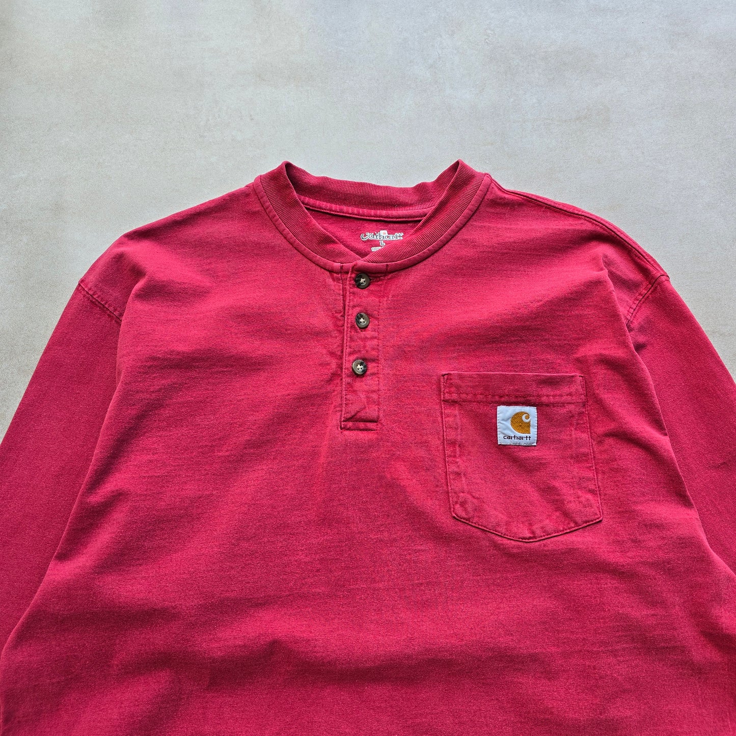 Carhartt Long Sleeve Pocket Henley Tee - L