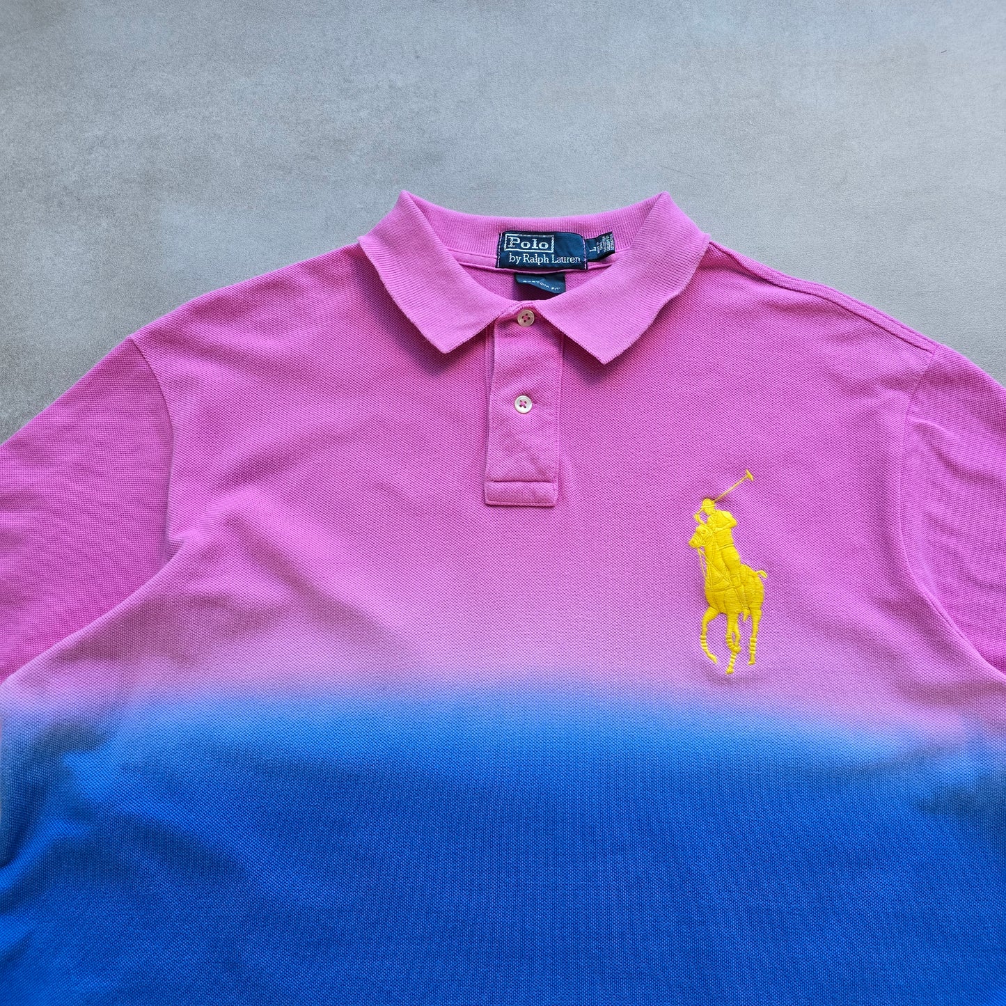 Vintage Ralph Lauren Dip Dye Polo Shirt - L