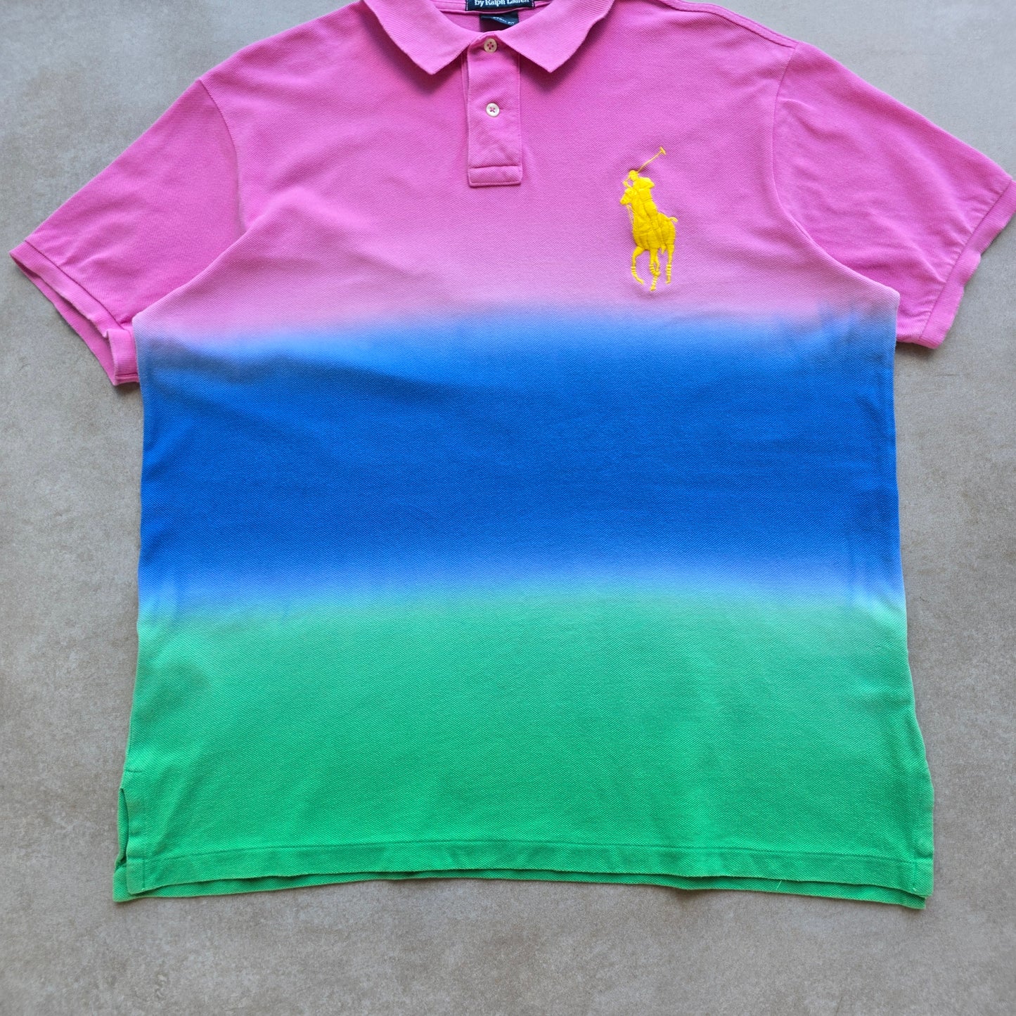 Vintage Ralph Lauren Dip Dye Polo Shirt - L