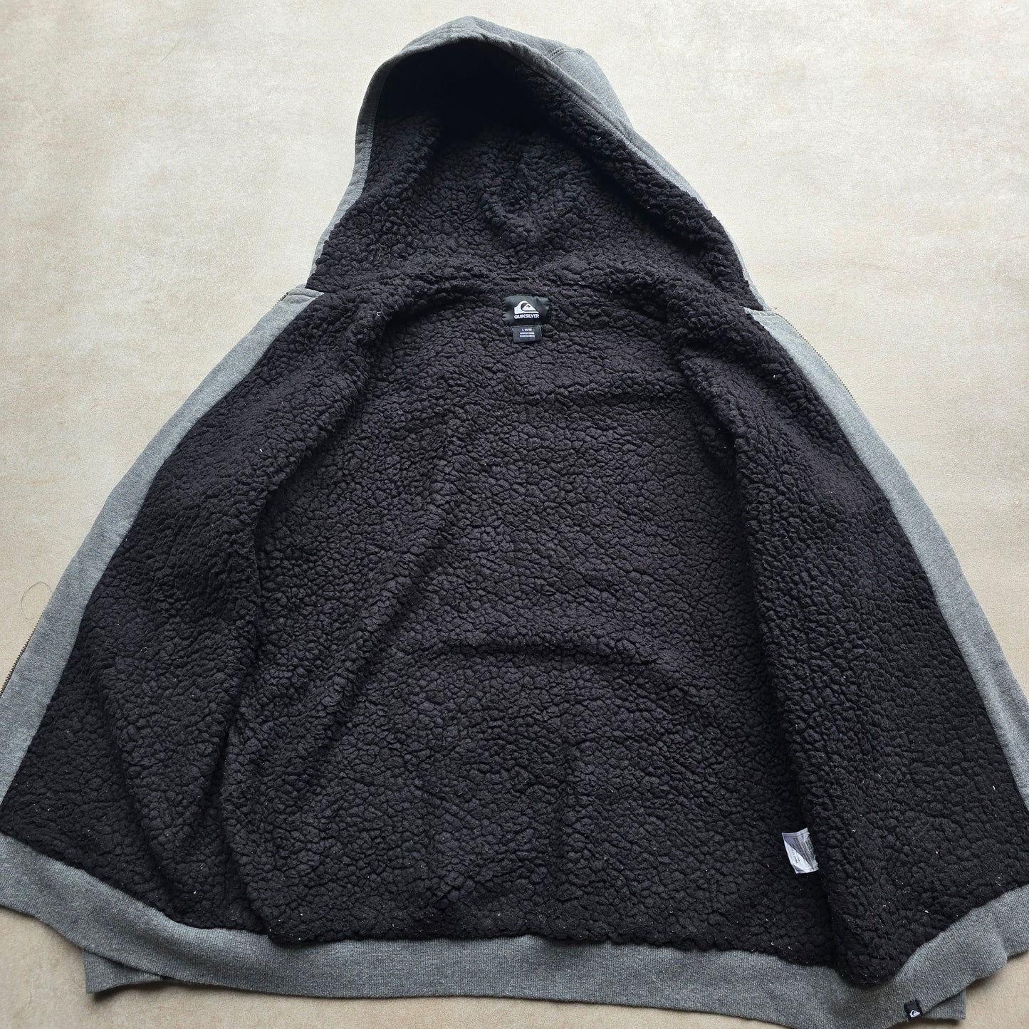 Quiksilver Sherpa Fleece Lined Full Zip Hoodie - S