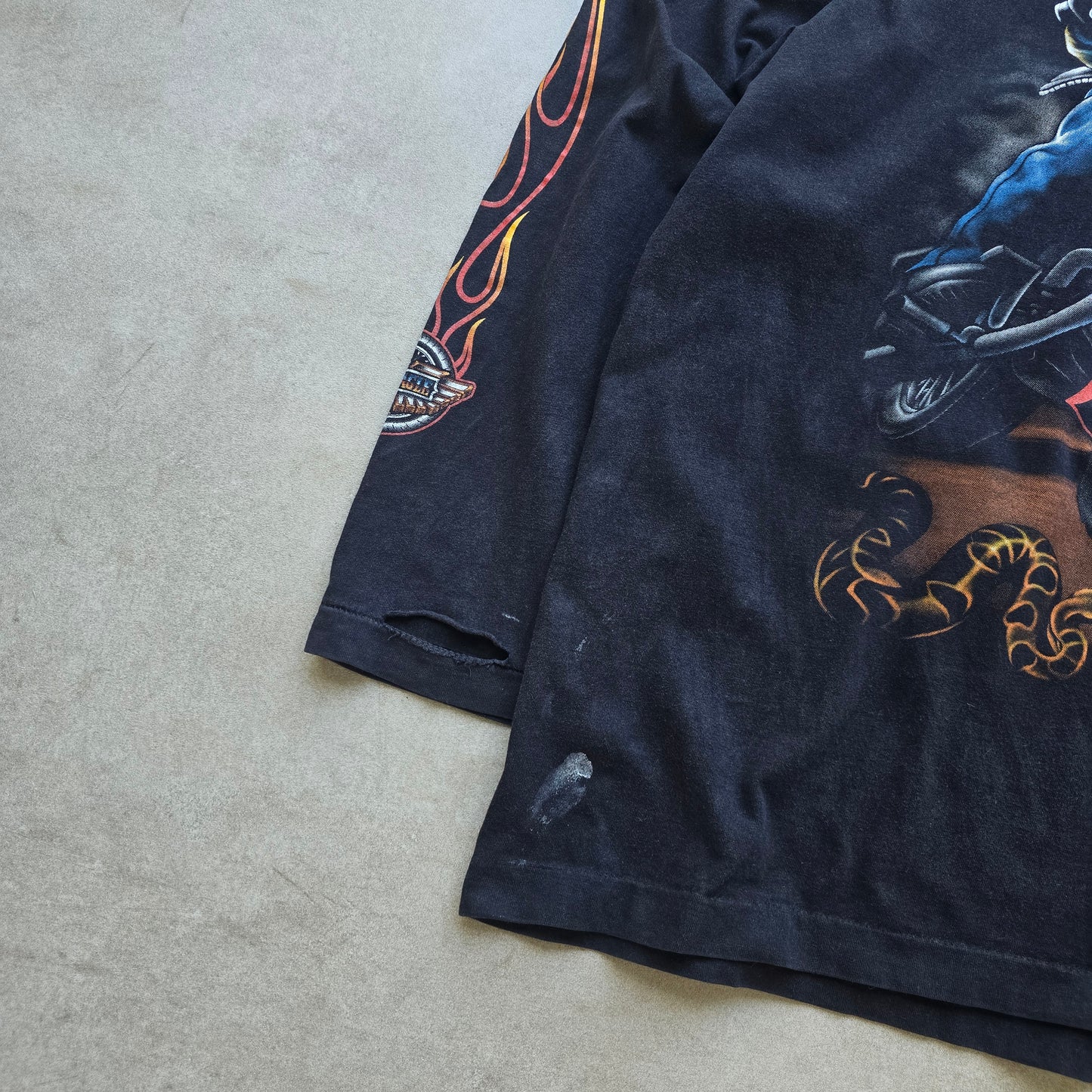 Vintage Be Careful Dog Long Sleeve Tee - XL