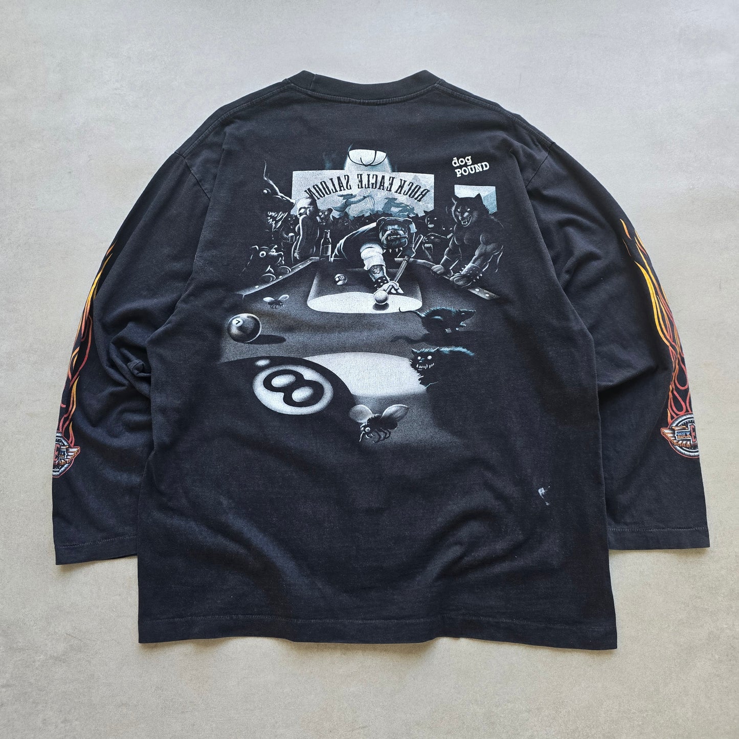 Vintage Be Careful Dog Long Sleeve Tee - XL