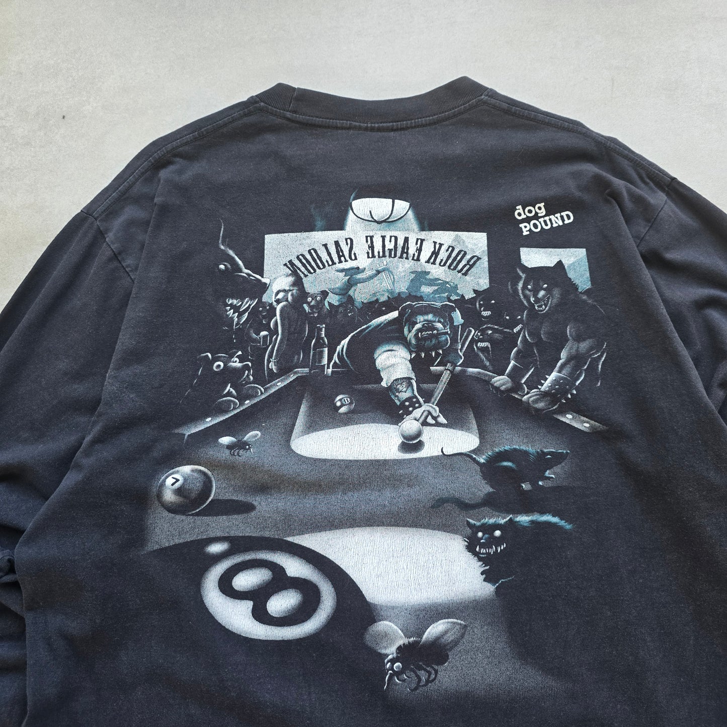 Vintage Be Careful Dog Long Sleeve Tee - XL