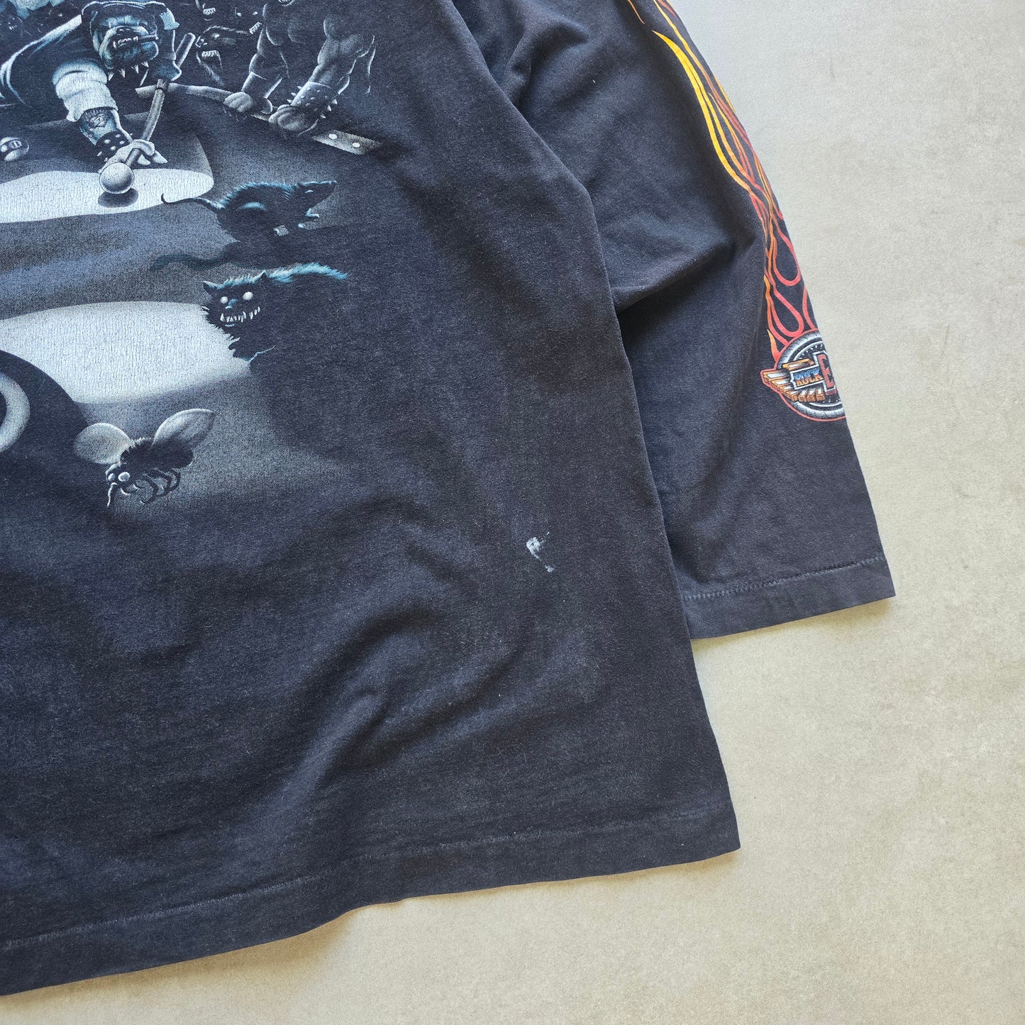 Vintage Be Careful Dog Long Sleeve Tee - XL