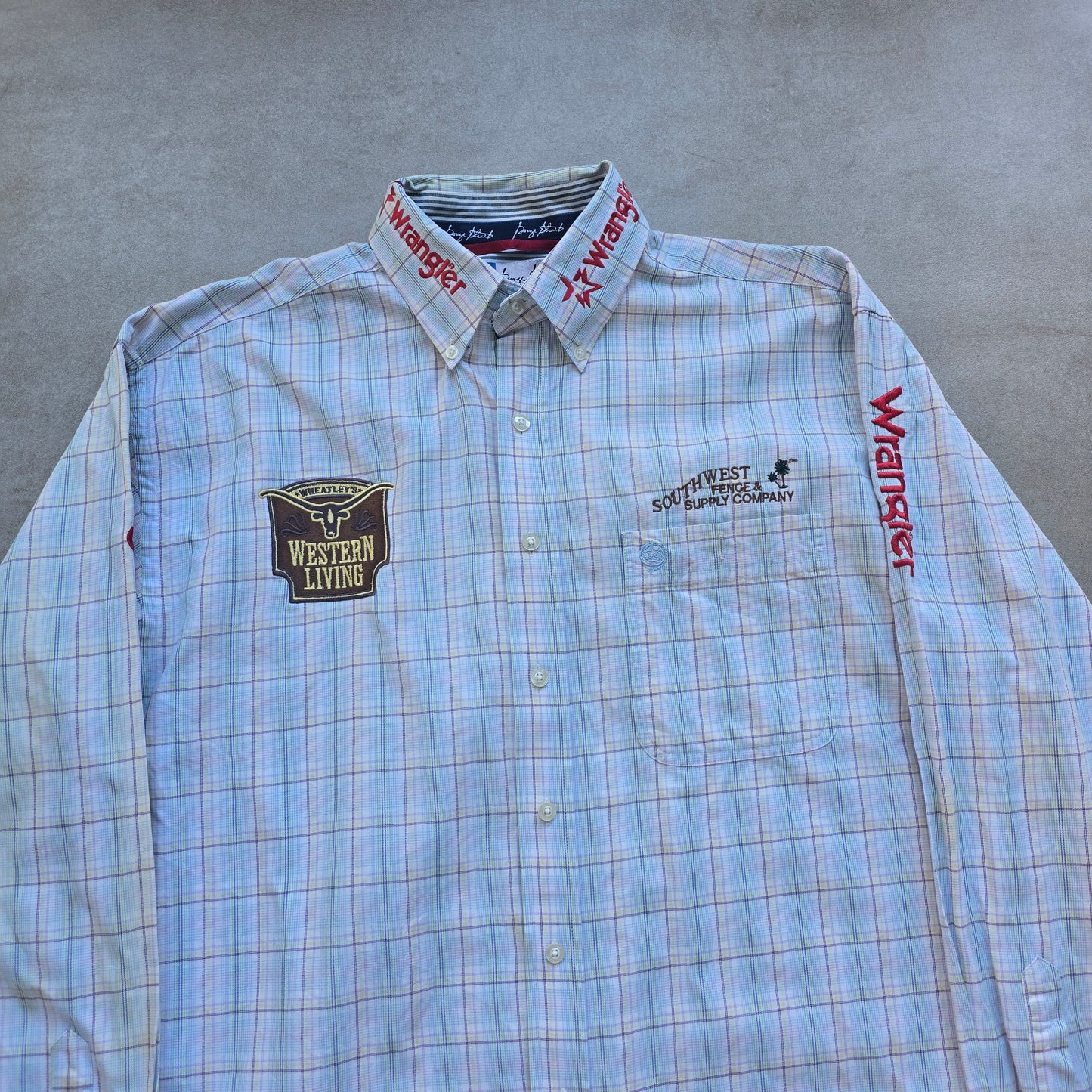 Vintage Wrangler Long Sleeve Button Up Shirt - L