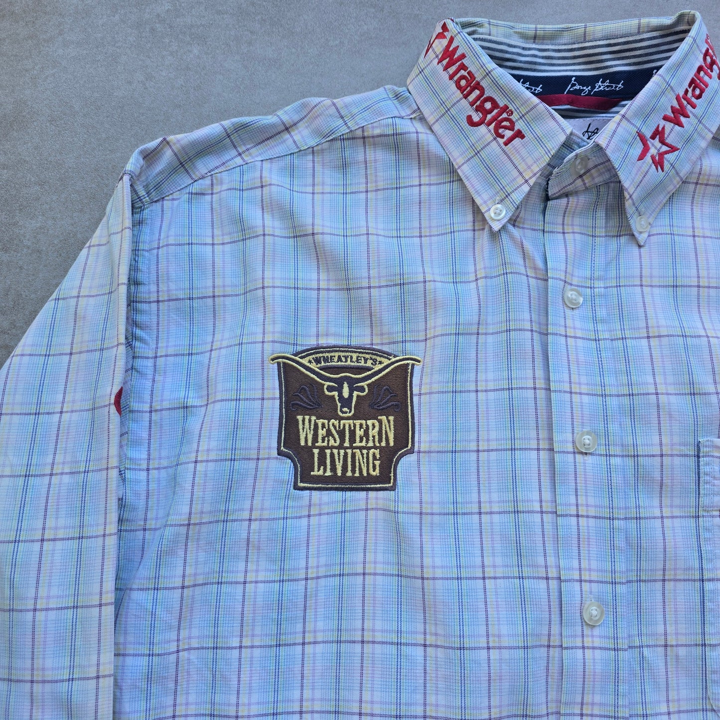 Vintage Wrangler Long Sleeve Button Up Shirt - L