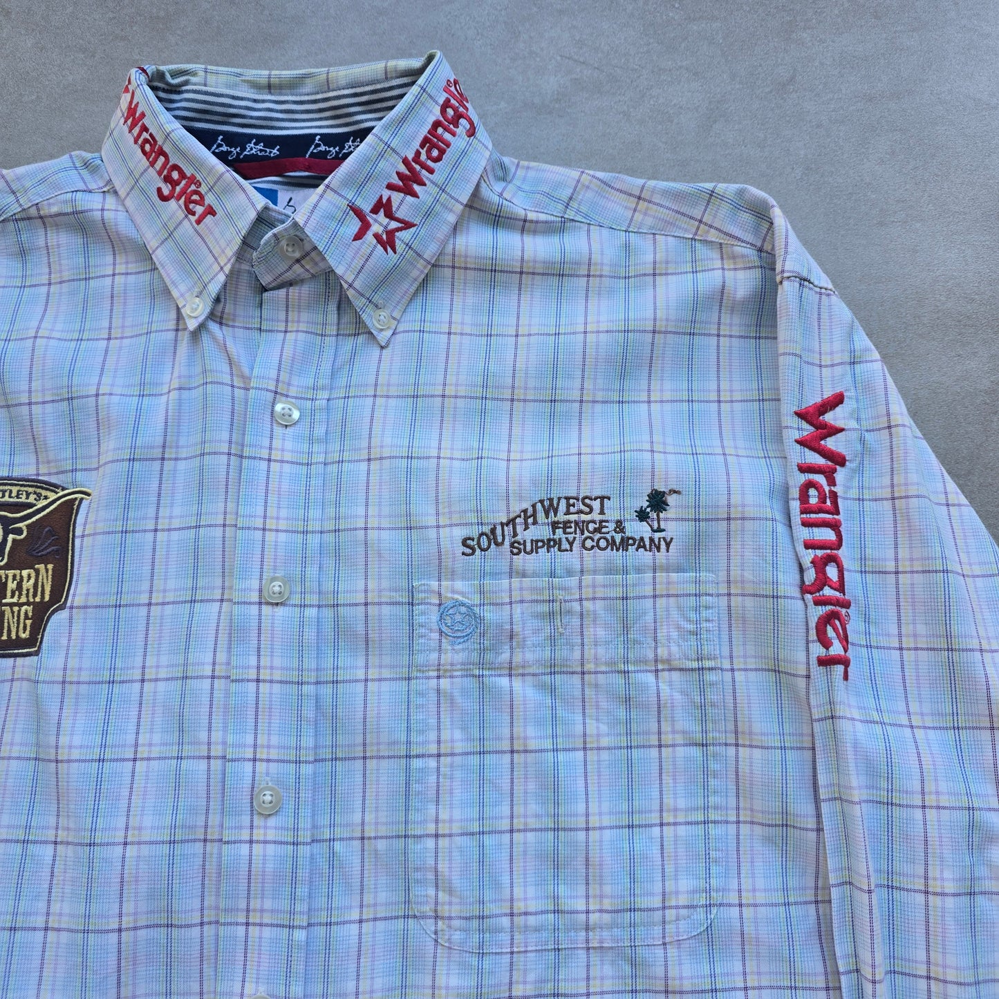 Vintage Wrangler Long Sleeve Button Up Shirt - L