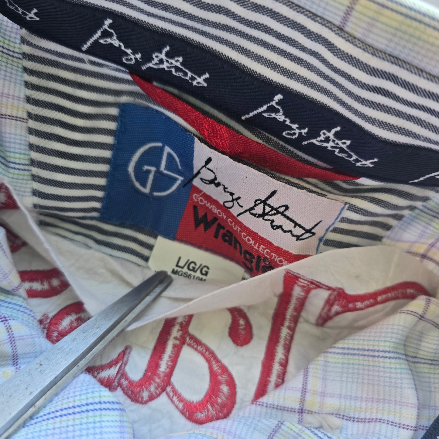 Vintage Wrangler Long Sleeve Button Up Shirt - L