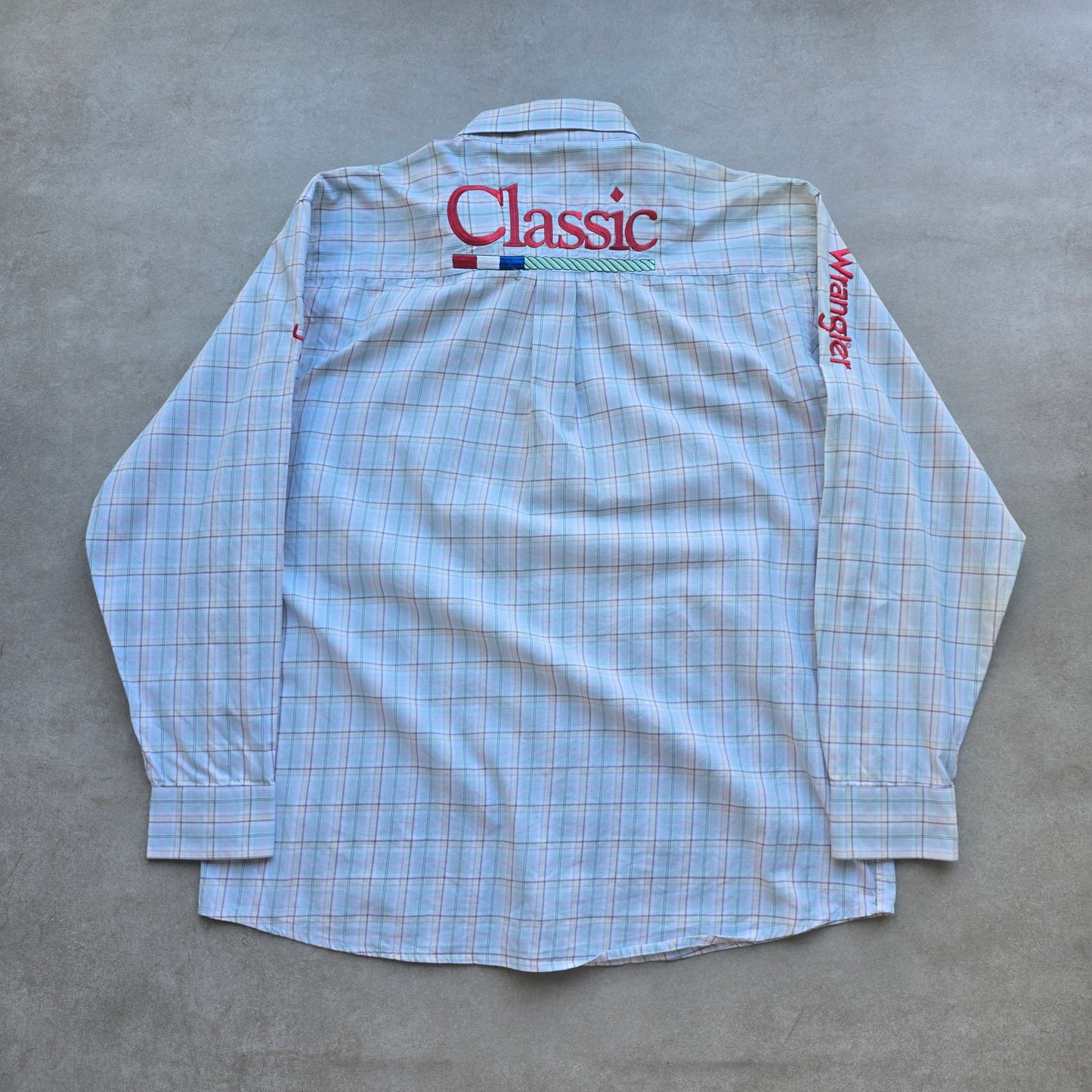 Vintage Wrangler Long Sleeve Button Up Shirt - L