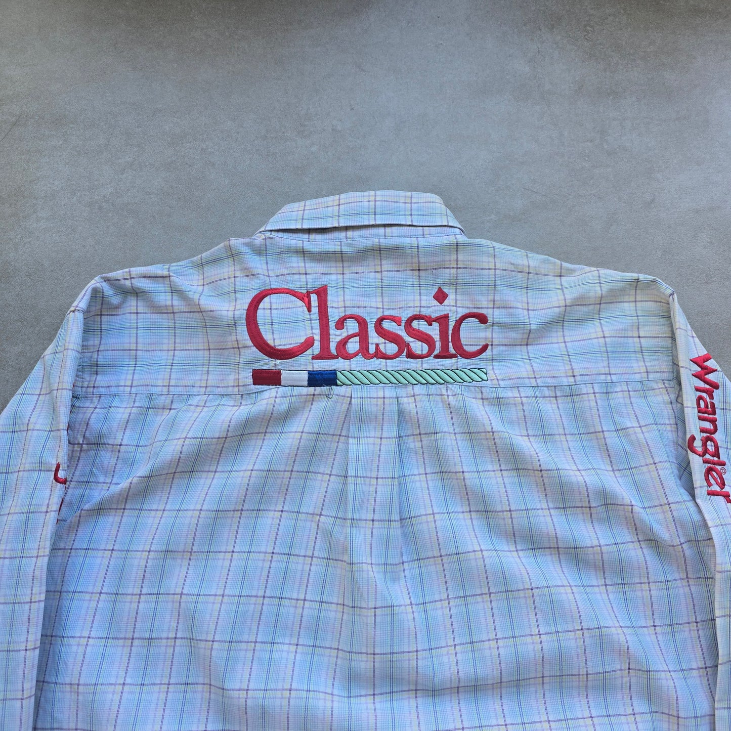 Vintage Wrangler Long Sleeve Button Up Shirt - L