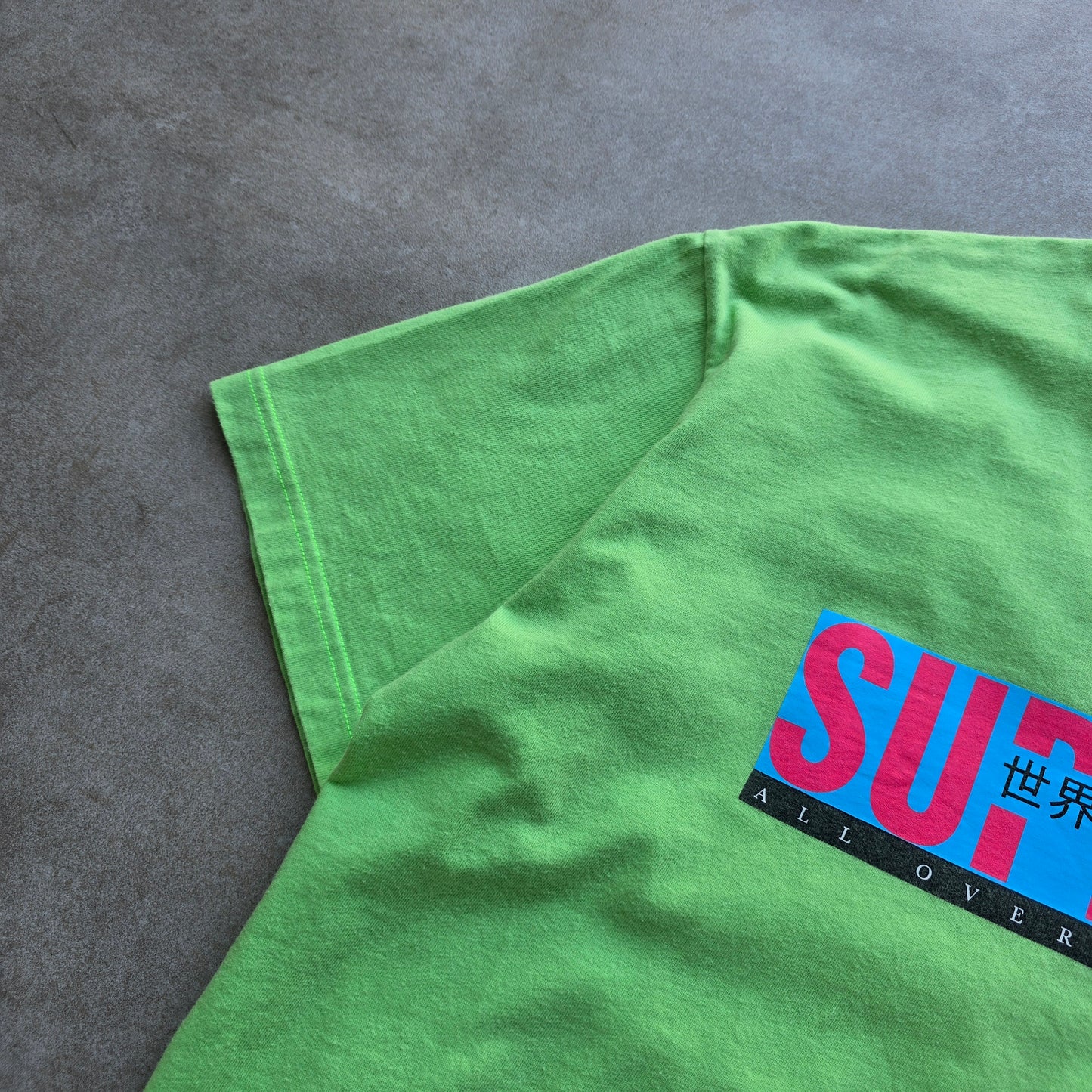 Supreme All Over Lime Tee - M