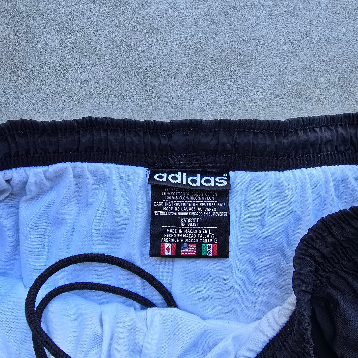 Vintage 90's Adidas Ankle Zip Track Pants - L