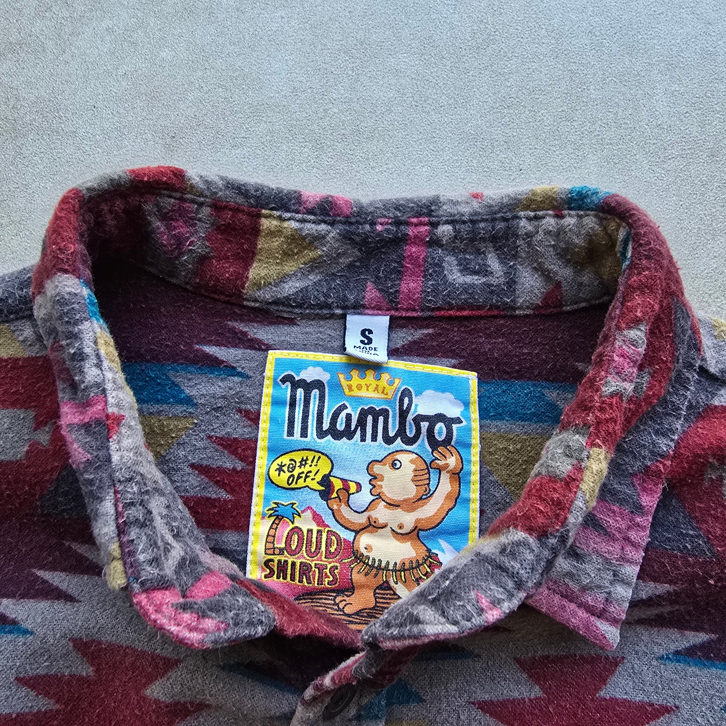 Mambo Loud Flannel Button Up Shirt - S