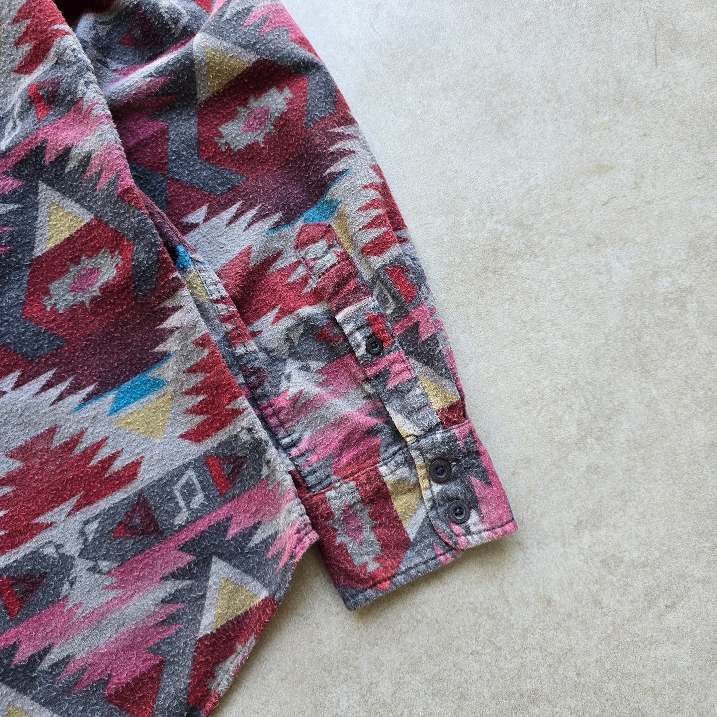 Mambo Loud Flannel Button Up Shirt - S
