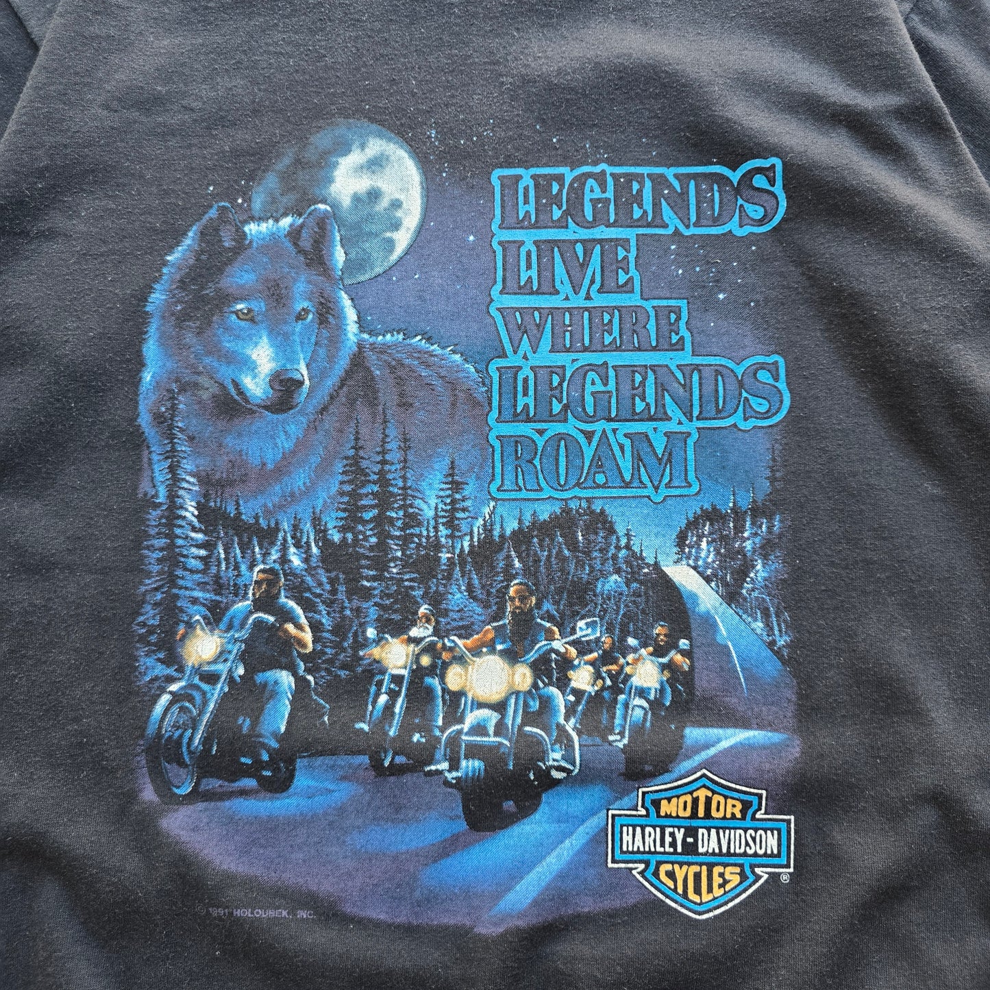 RARE Vintage 1991 Harley Davidson Legends Live Tee - L