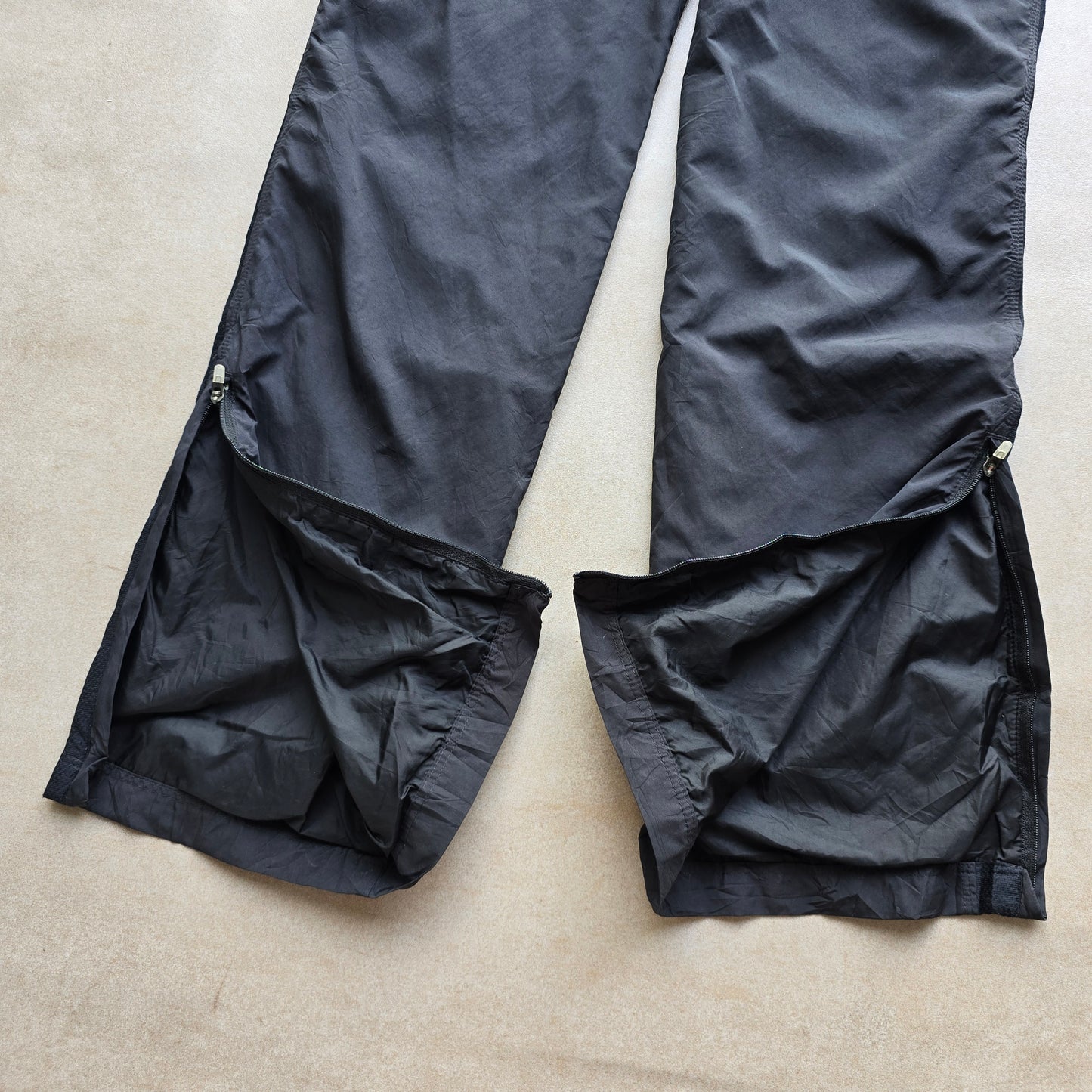 Vintage Nike Embroidered Mini Swoosh Ankle Zip Track Pants - WMNS S