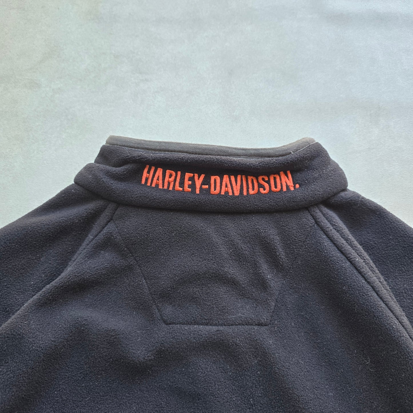 Harley Davidson 1/4 Zip Fleece Jumper - M