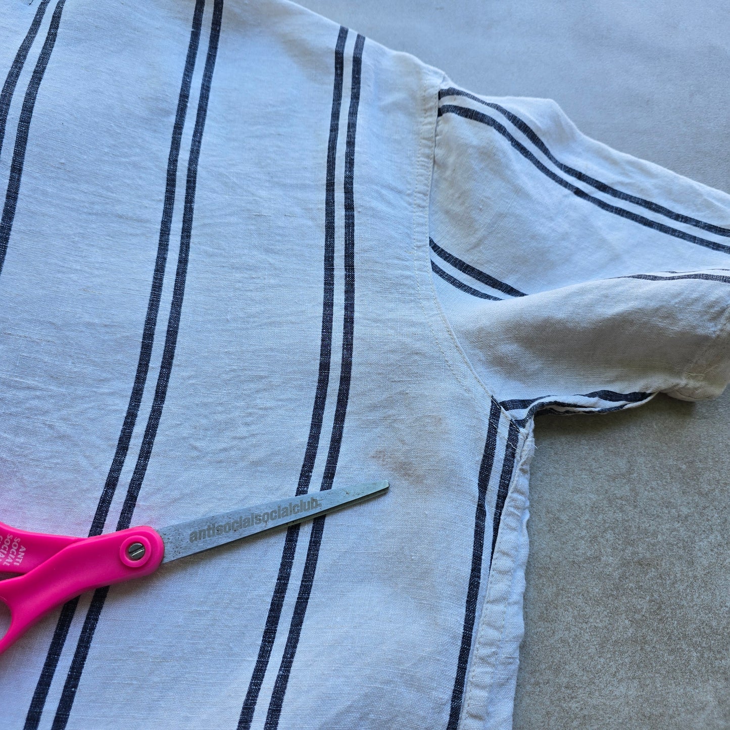 Stussy Linen Short Sleeve Button Up Shirt - S