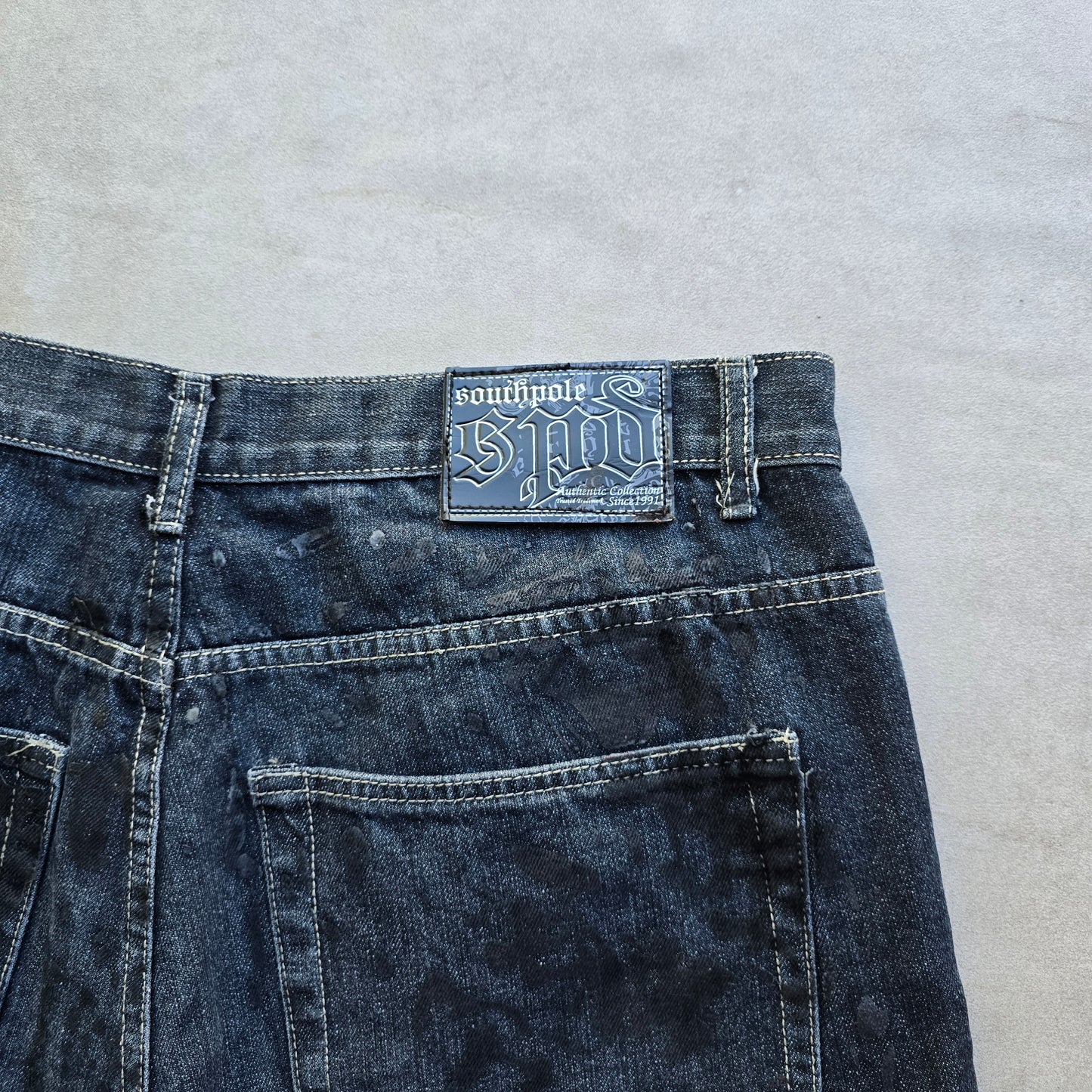 RARE Vintage South Pole Skull Crossbone Baggy Jorts - 38