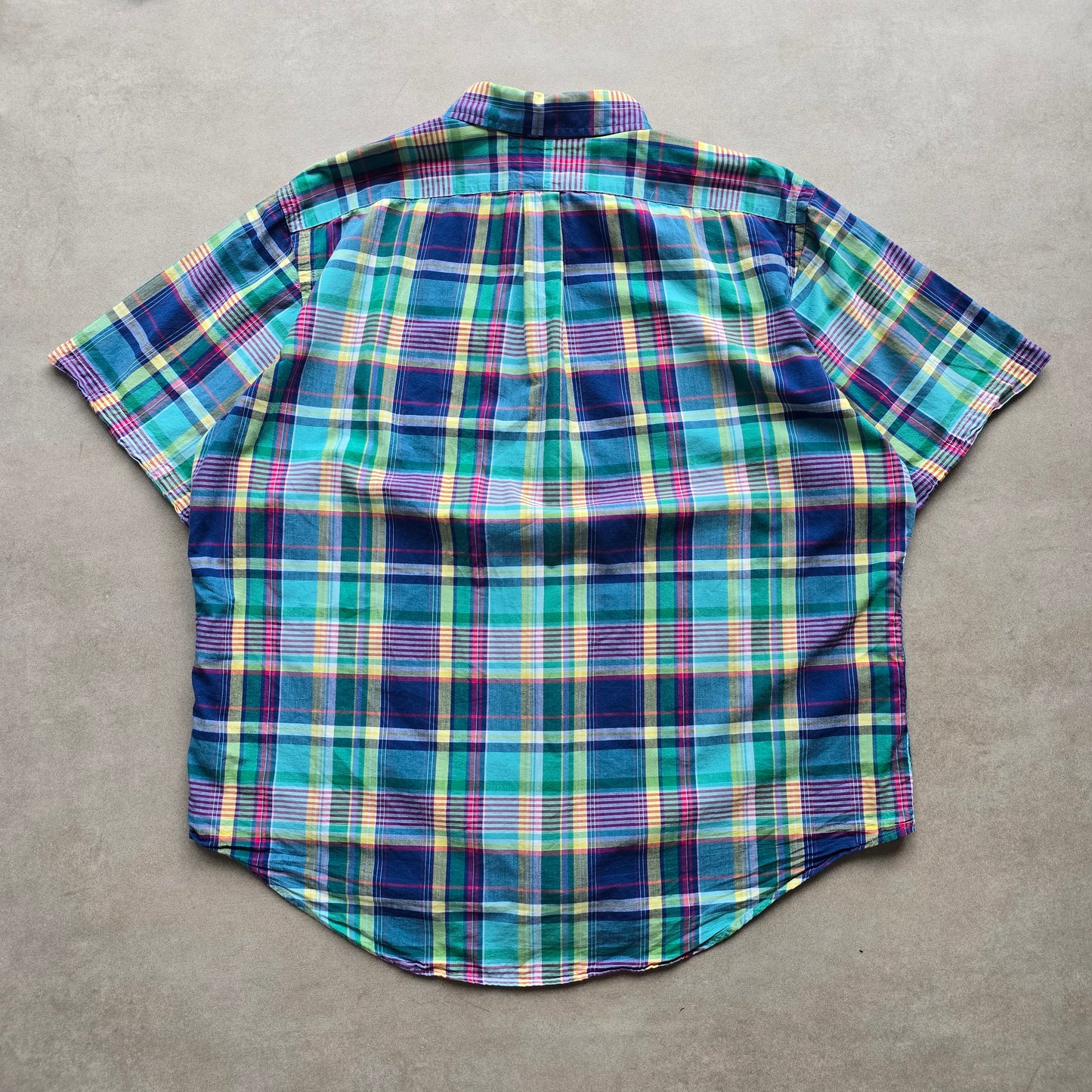 Vintage Ralph Lauren Plaid Short Sleeve Button Up Shirt - XXL