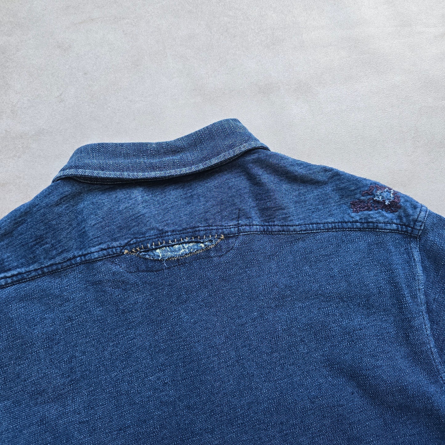 RARE Ralph Lauren Cut n Sew Short Sleeve Button Up Shirt - L