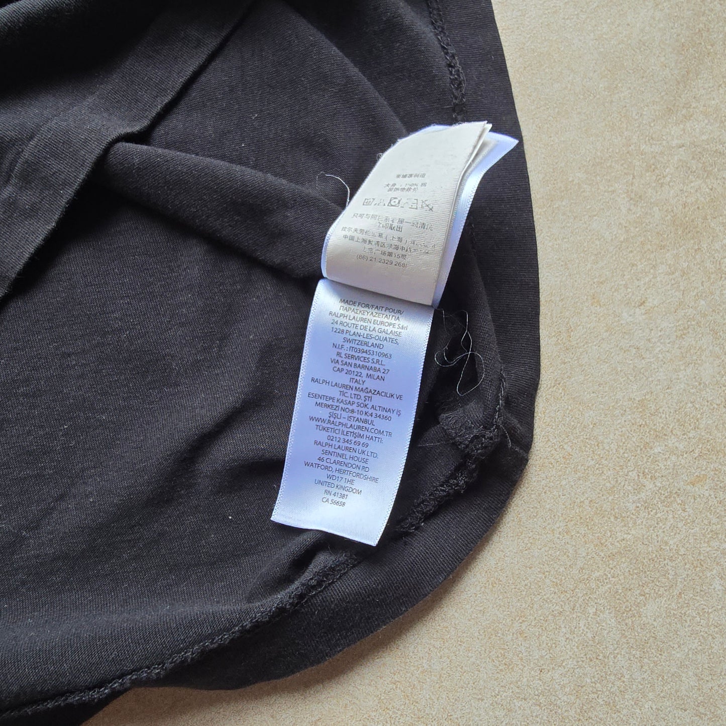 Ralph Lauren Black Tee - M