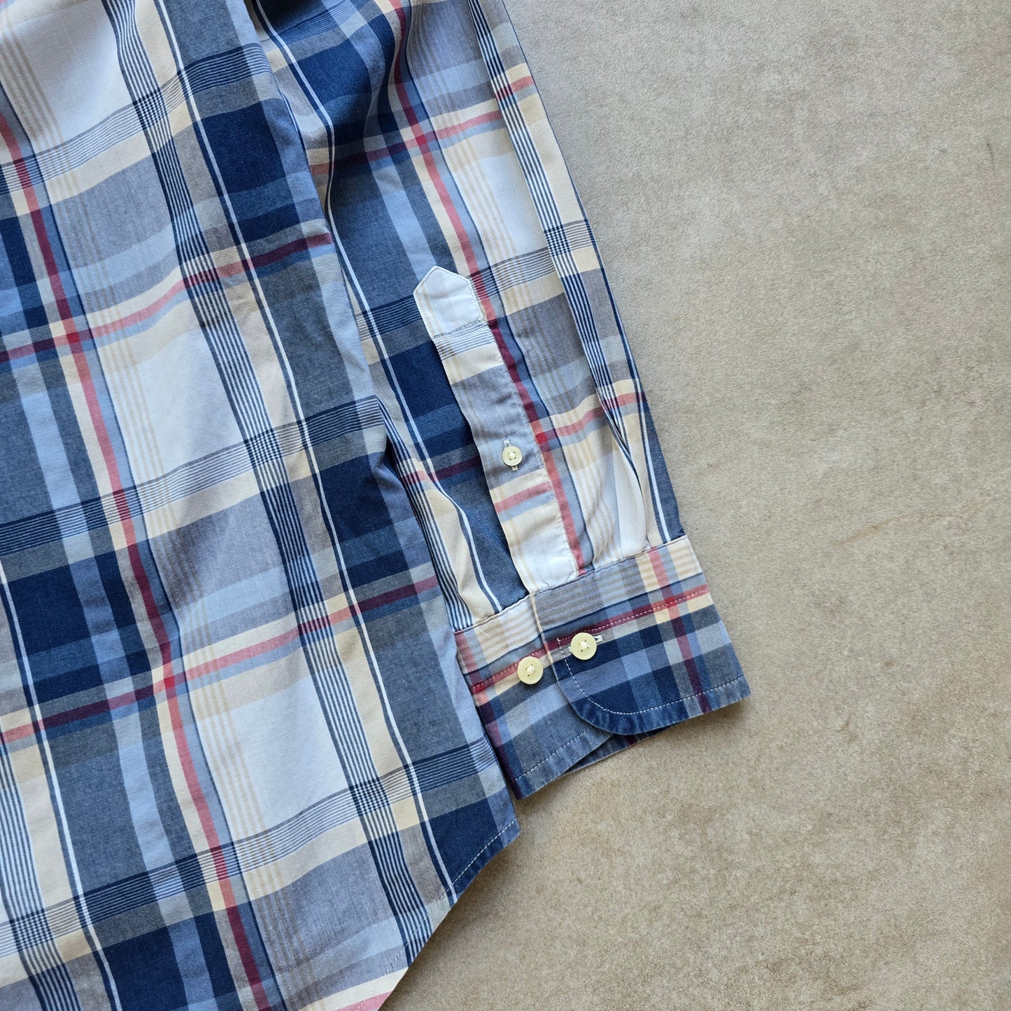 Gant Tech Prep Plaid Long Sleeve Button Up Shirt - L