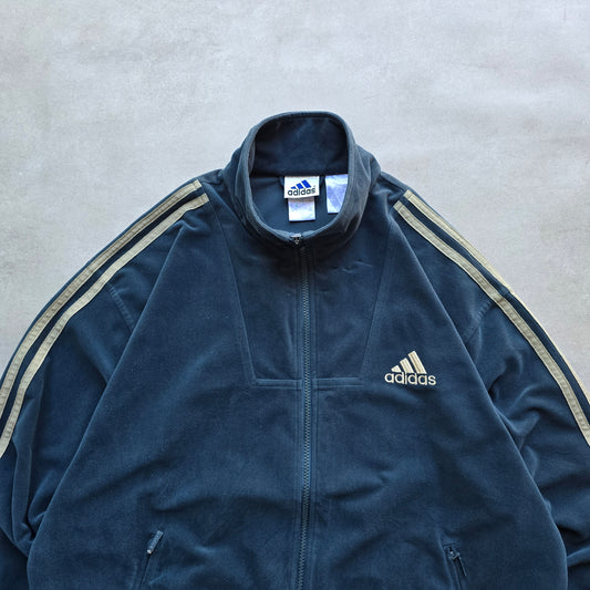 Vintage 90's Adidas Velour Track Jacket - M