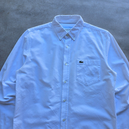 Lacoste Long Sleeve White Button Up Shirt - S