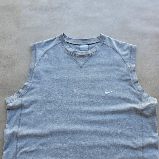 Vintage Nike Embroidered Mini Swoosh Sleeveless Tank Tee - XL