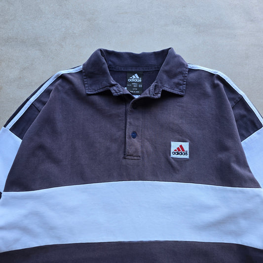 Vintage Adidas Long Sleeve Polo Rugby Shirt - M/L