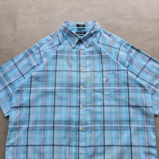 Vintage 2000's Nautica Short Sleeve Button Up Shirt - XXL