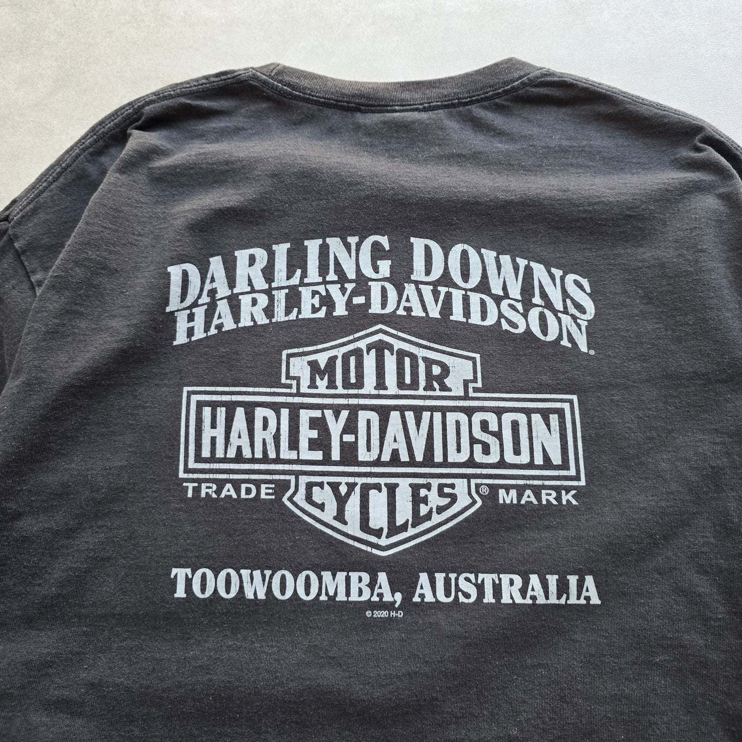 Harley Davidson Skull Sleeve Hit Long Sleeve Tee - L