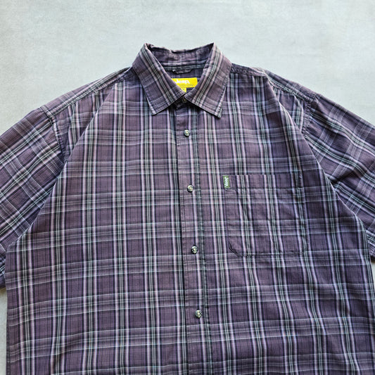 Jeep Plaid Short Sleeve Button Up Shirt - M