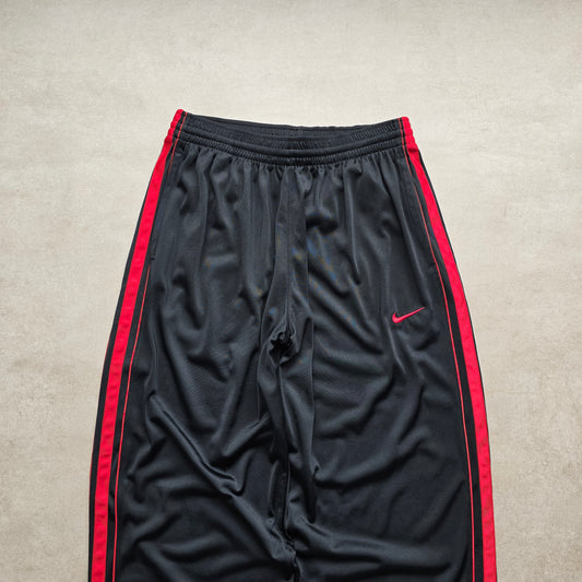 Vintage 2000's Nike Embroidered Swoosh Ankle Zip Track Pants - L