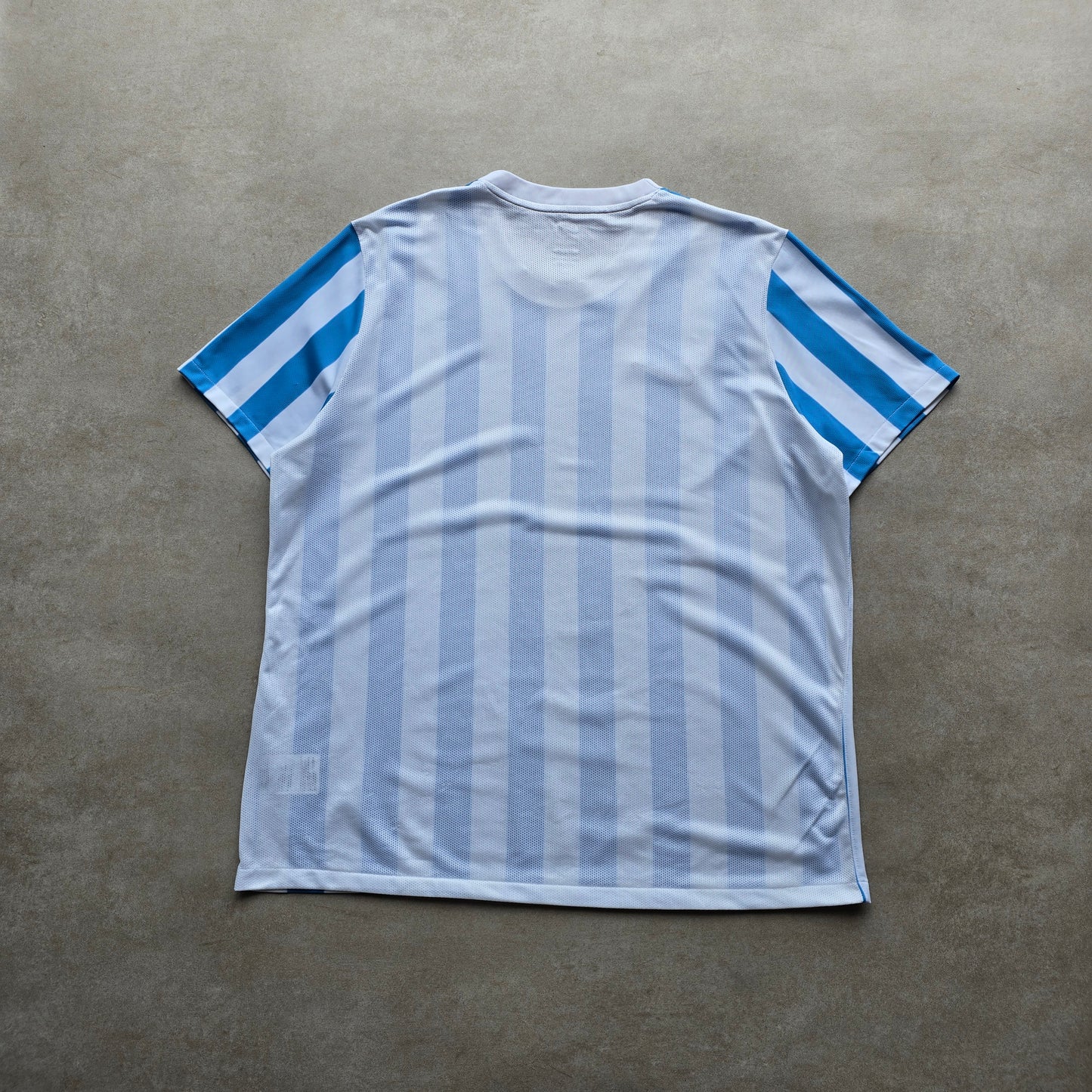 Nike Dri-Fit Embroidered Swoosh Blue & White Striped Jersey - XXL
