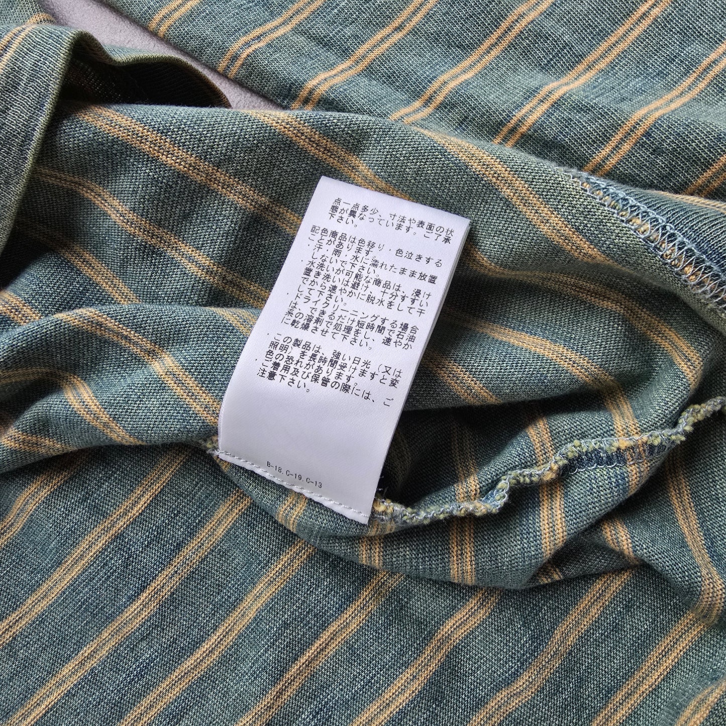 Beams Plus Striped Long Sleeve Pocket Tee - XL