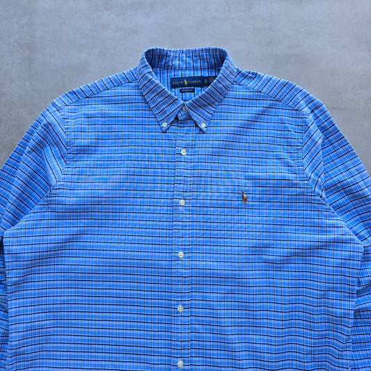 Ralph Lauren Plaid Long Sleeve Button Up Shirt - XL