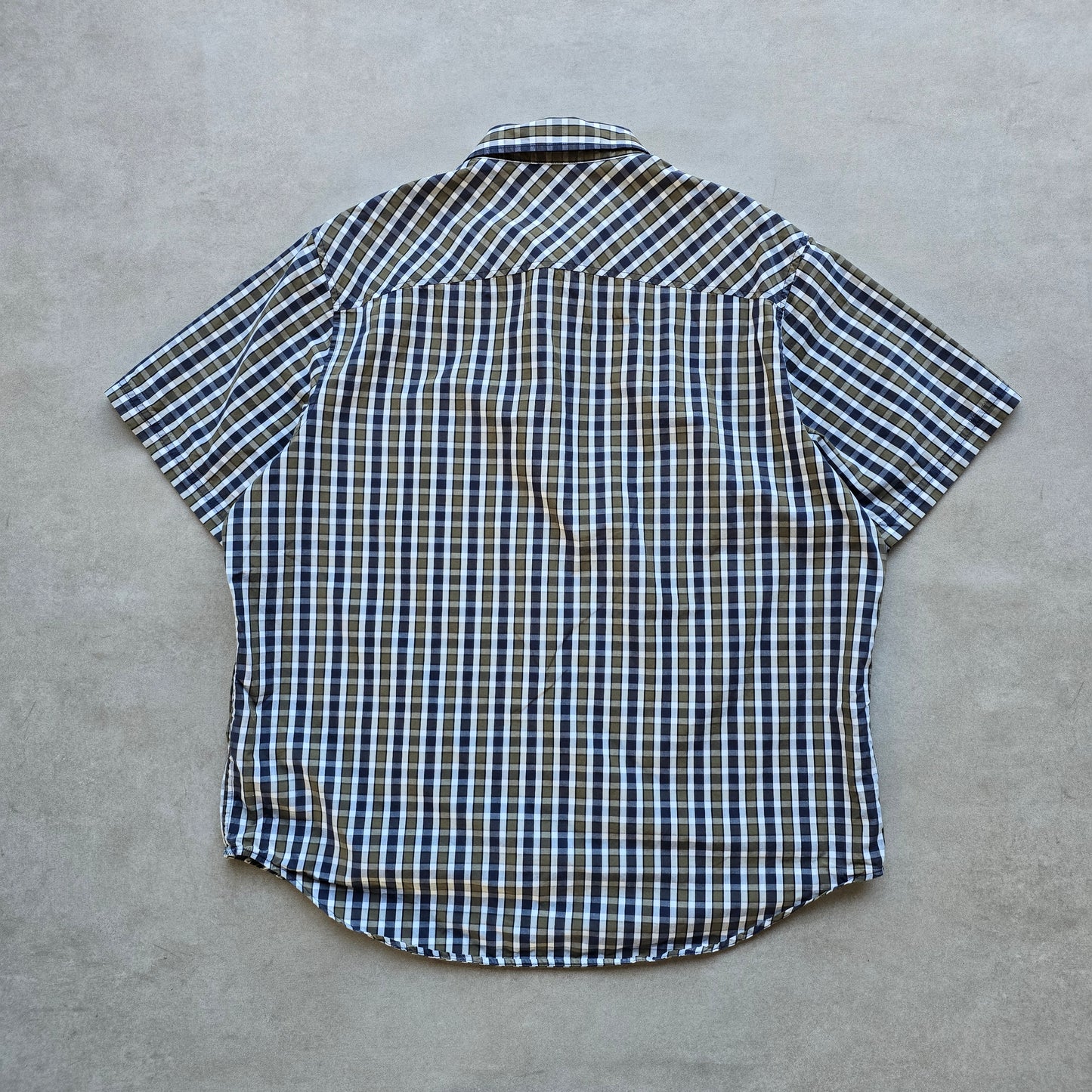 Vintage 2000's Timberland Plaid Short Sleeve Button Up Shirt - XXL