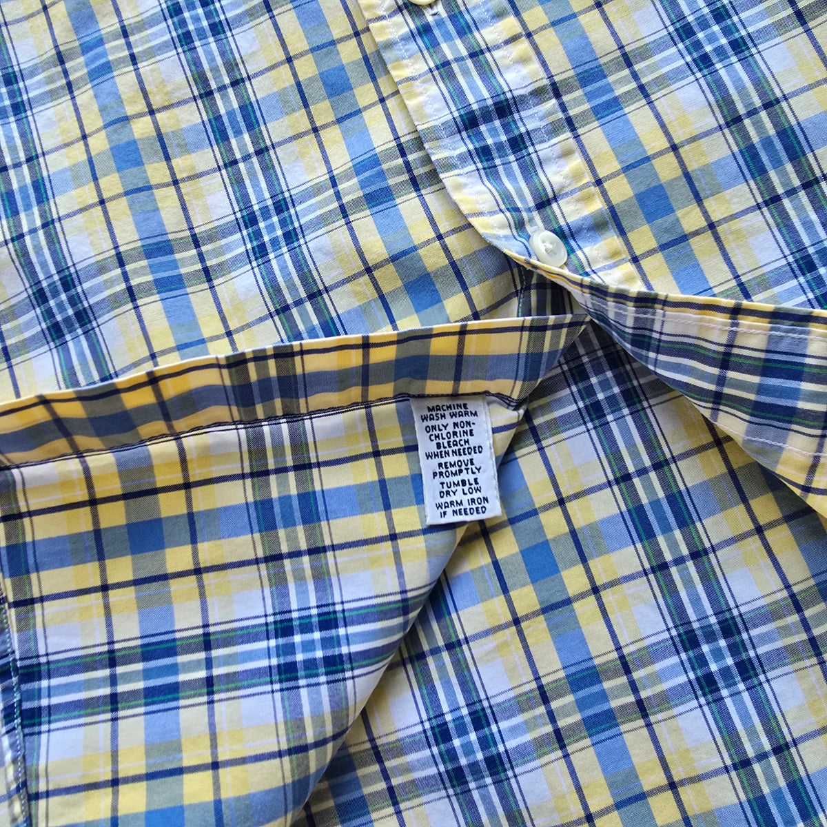 Vintage Ralph Lauren Plaid Short Sleeve Button Up Shirt - M