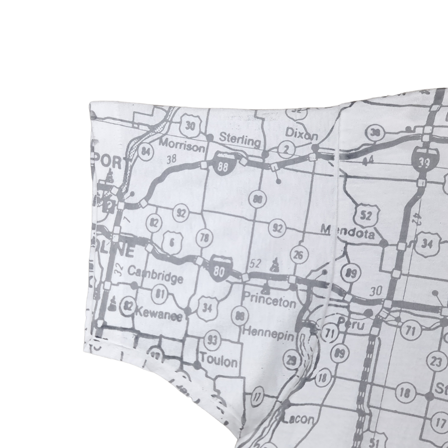 Vintage 90's Illinois Map All Over Print Tee - XL