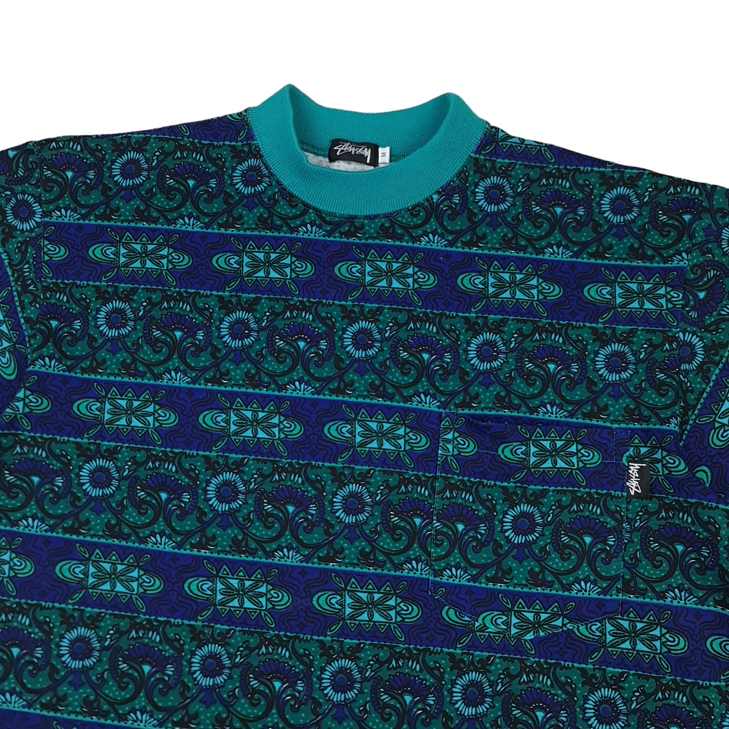 Rare Vintage 80's Stussy AOP Pocket Tee - M/L
