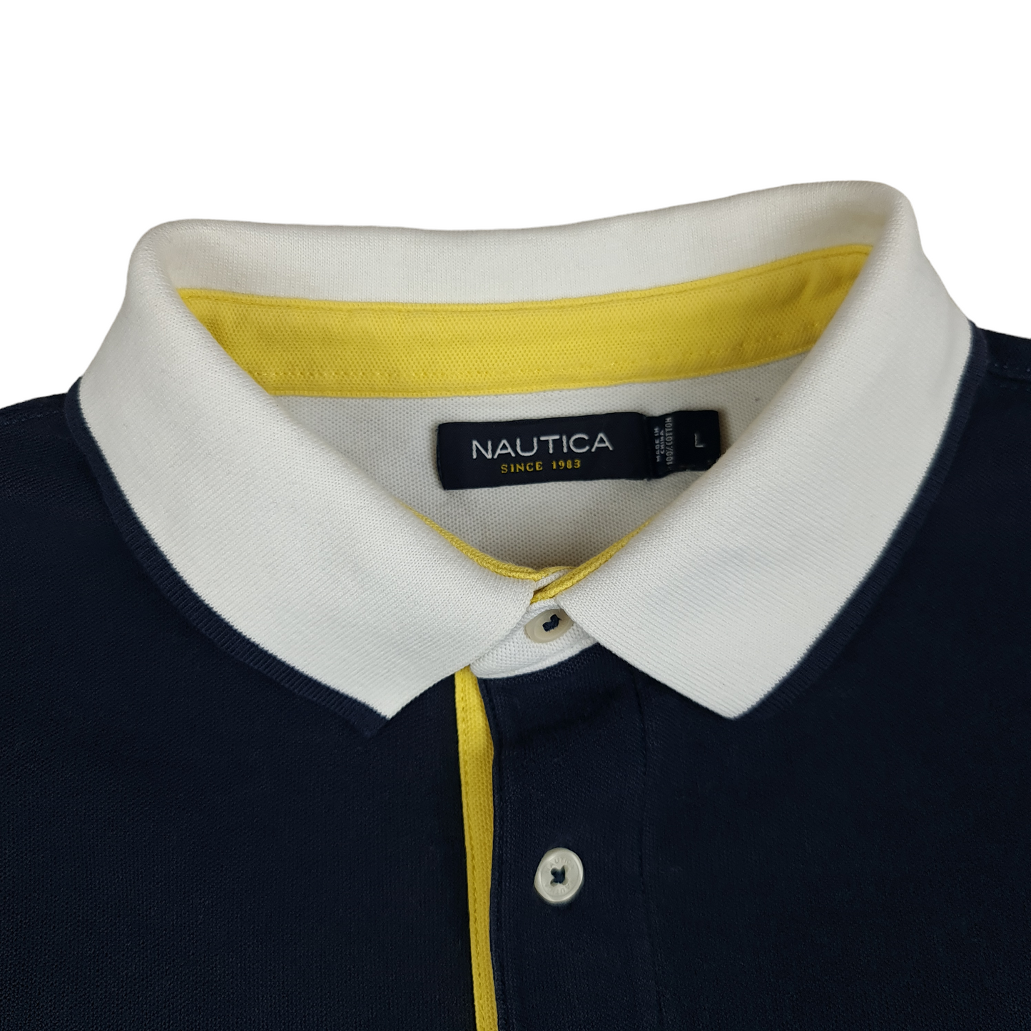 Nautica Cut N Sew Polo Shirt - L