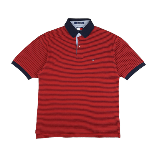 Vintage Tommy Hilfiger Striped Polo Shirt - M