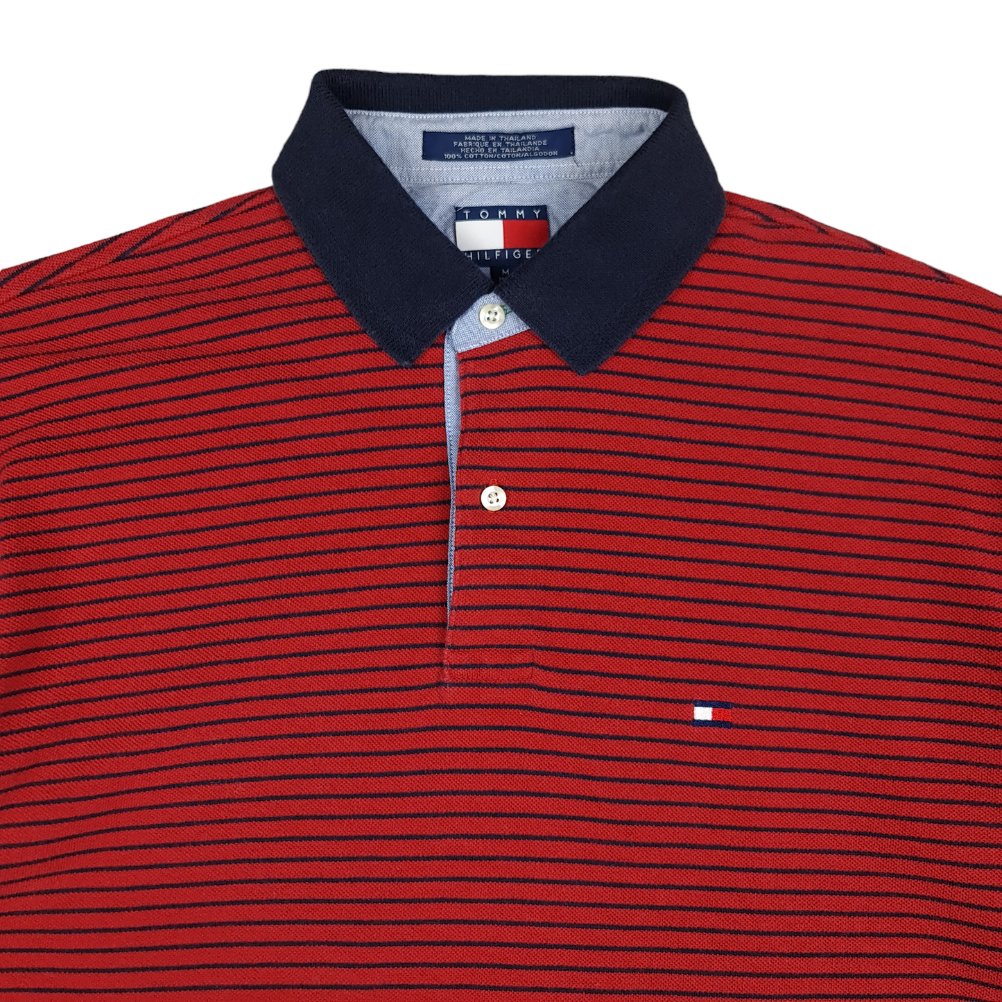 Vintage Tommy Hilfiger Striped Polo Shirt - M
