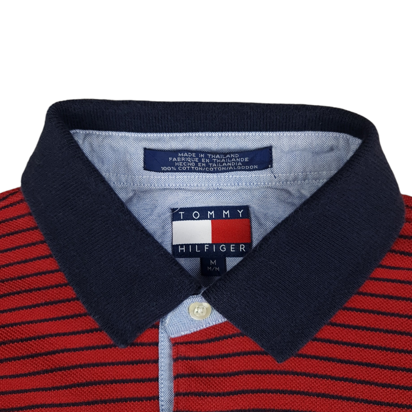Vintage Tommy Hilfiger Striped Polo Shirt - M