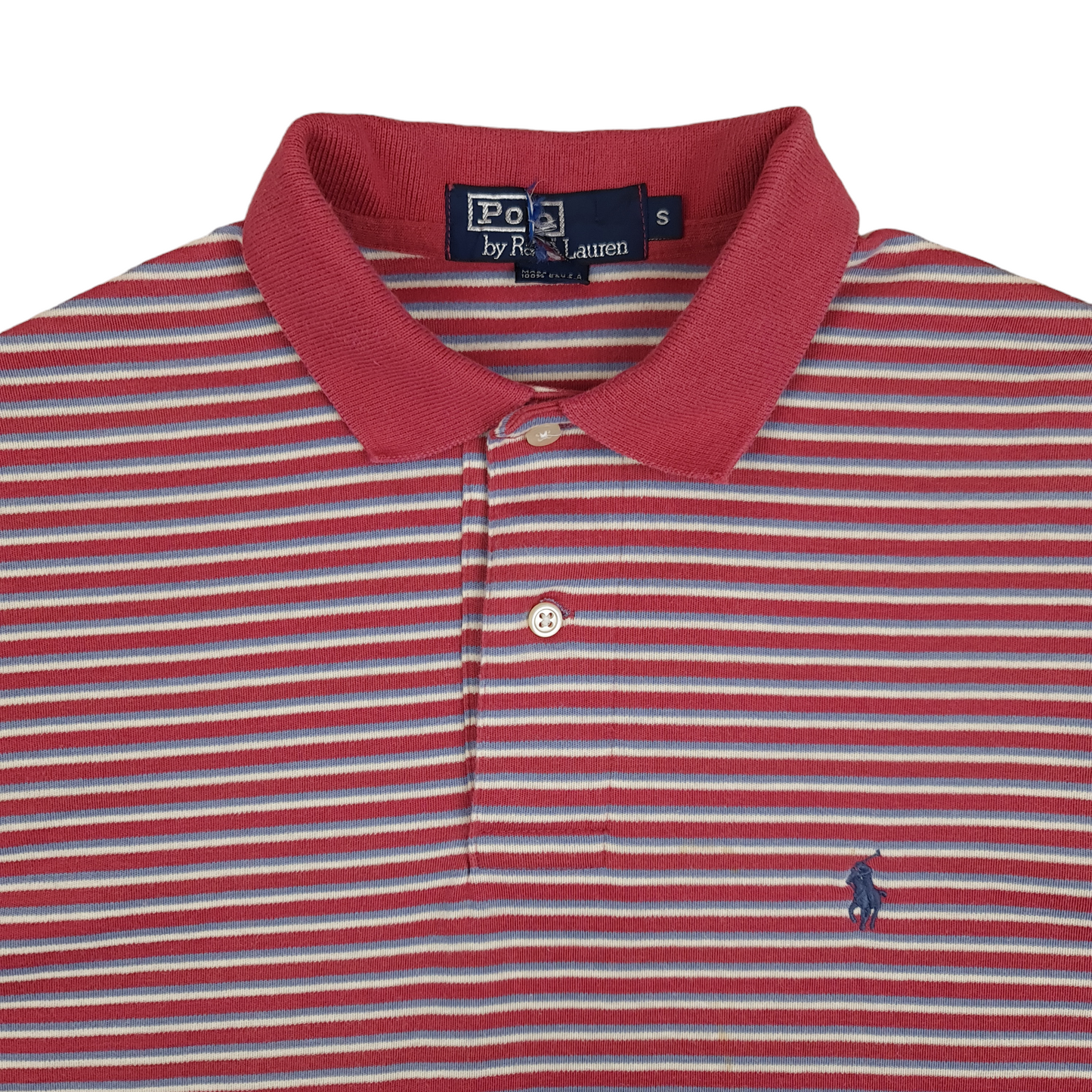 Vintage Ralph Lauren Striped Polo Shirt - S
